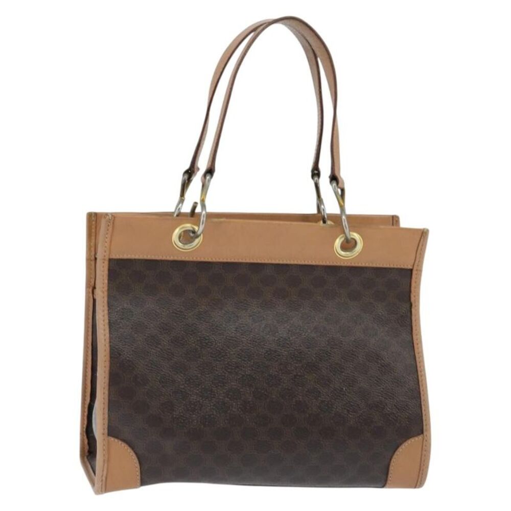 Celine Vintage Macadam Canvas Brown Canvas Tote Bag Bag